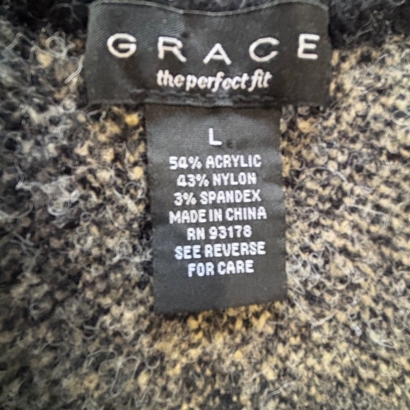 Grace the perfect fit long open front cardigan acrylic blend cardigan size L - Picture 11 of 15